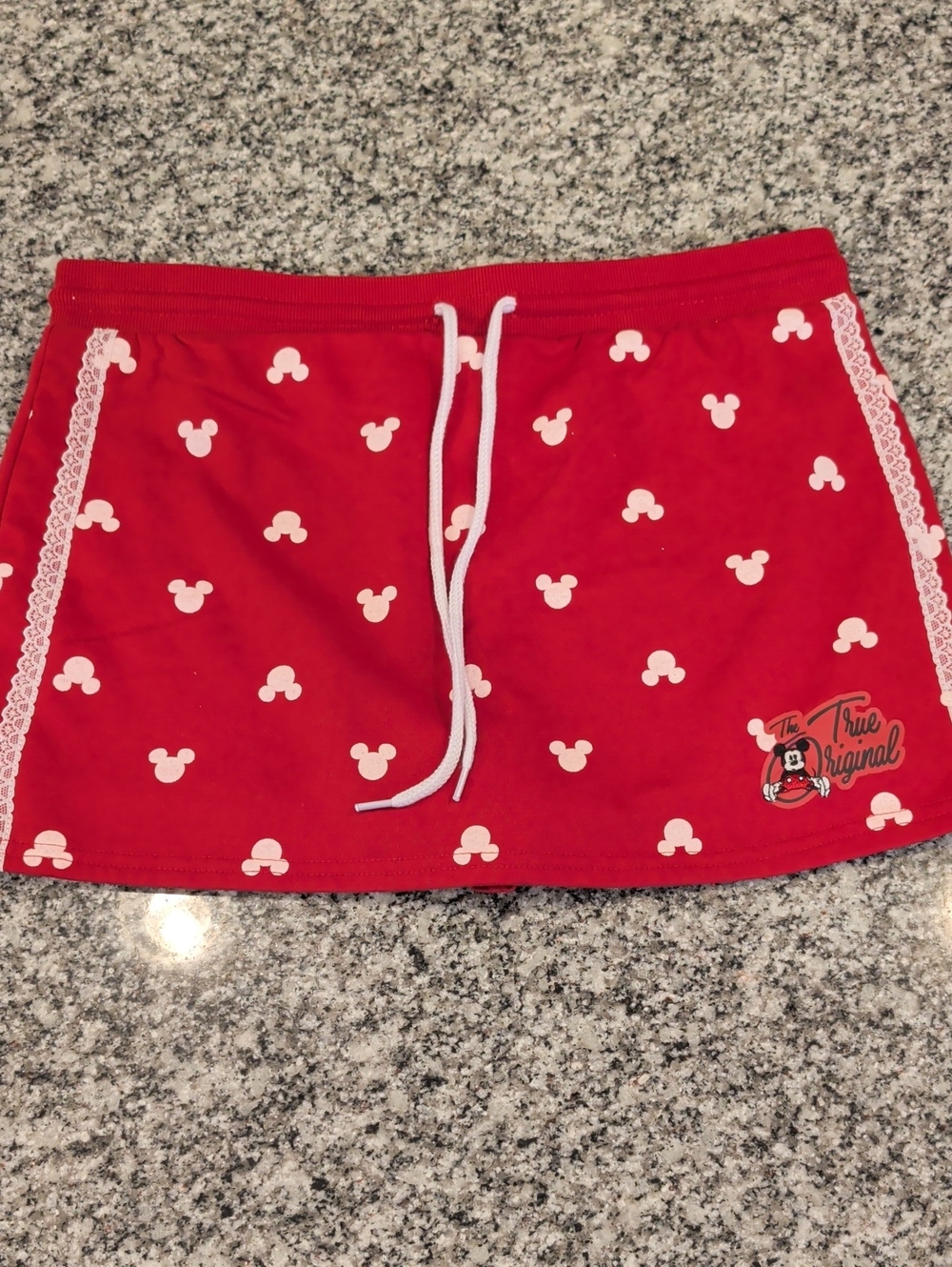 Disney Red Women's Skort with White Mickey Print
